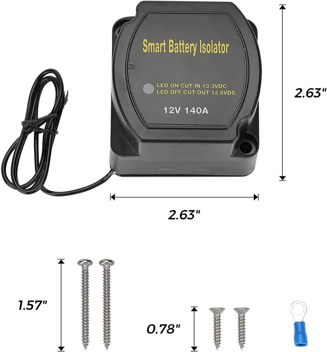 UTV ATV Dual Battery Isolator Kit 12V 140AMP - Kemimoto