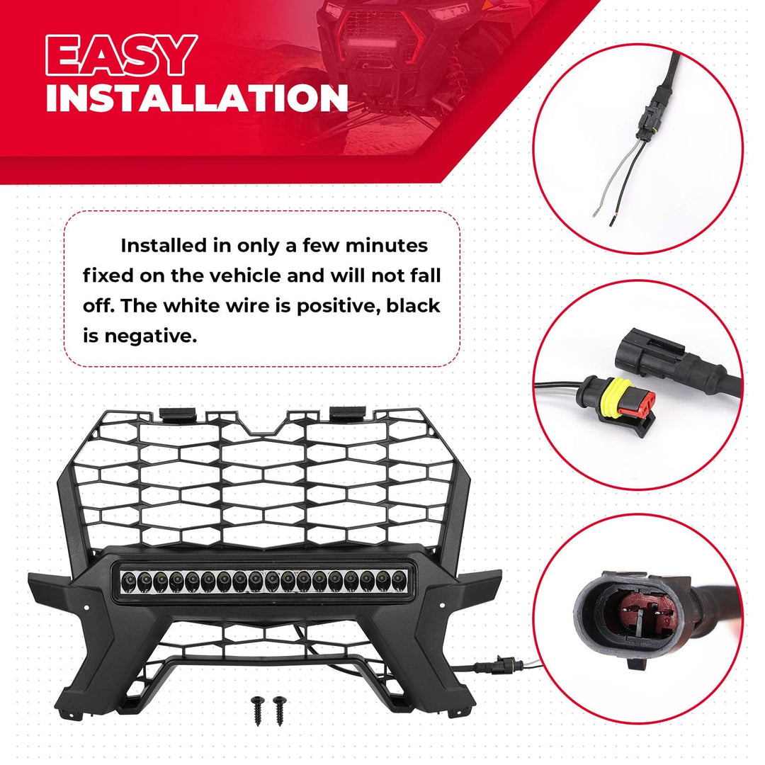 Polaris RZR XP 1000/ 900 Front Lower Mesh Grill - KEMIMOTO