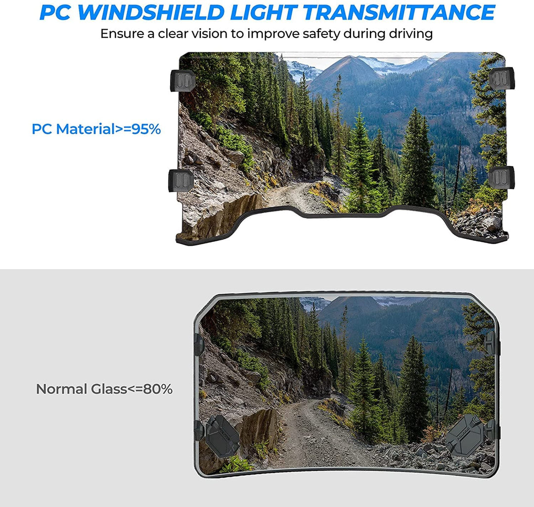 2014-2021 Pioneer 700/700-4 Pioneer Front Windshield Polycarbonate - Kemimoto