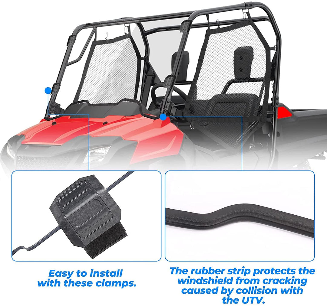 2014-2021 Pioneer 700/700-4 Pioneer Front Windshield Polycarbonate - Kemimoto
