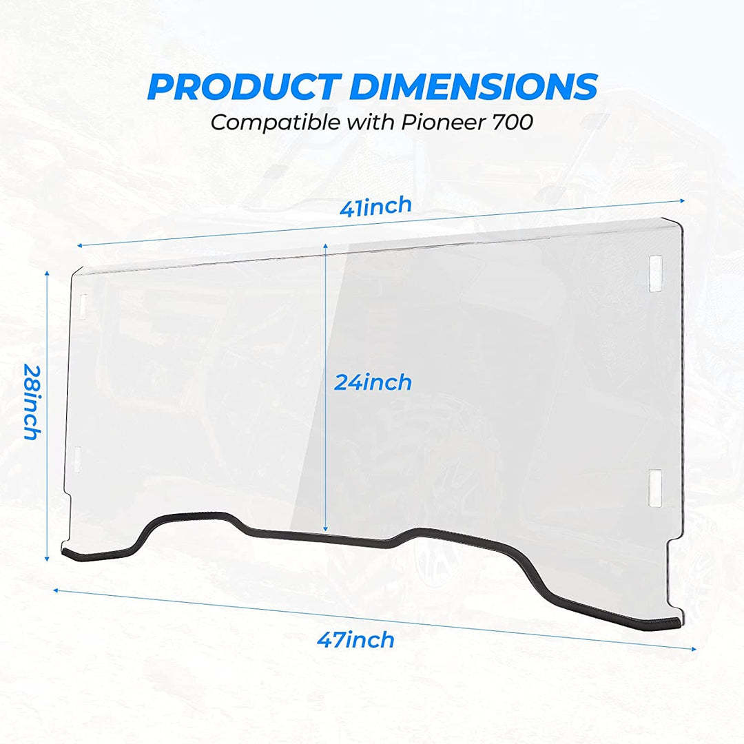 2014-2021 Pioneer 700/700-4 Pioneer Front Windshield Polycarbonate - Kemimoto