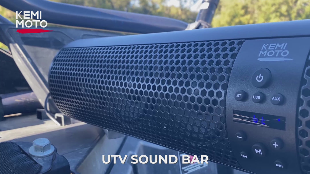 6 Speaker UTV Bluetooth Sound Bar for Can Am Maverick X3/ RZR w/ 1.56"-2.25" Roll Bar