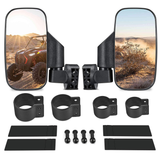 UTV Espejos laterales ajustables de 360 grados con jaula de barra antivuelco de 1.75 "-2" para Polaris RZR