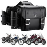 20L PU Leather Saddlebags With Cup Holder for Sportster Softail Dyna (1 Pair)