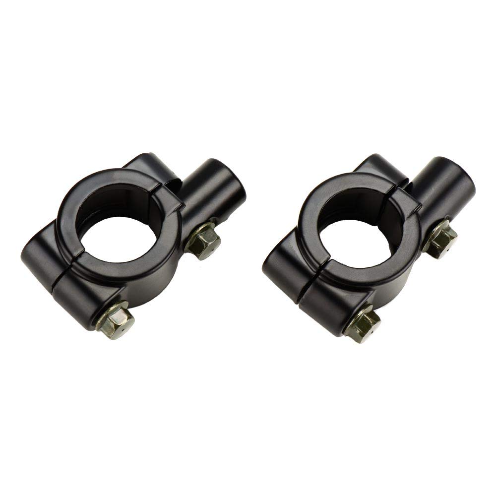 10MM 7/8 Aluminum Handlebar Mirror Mount Clamps, 2 Pack – Kemimoto