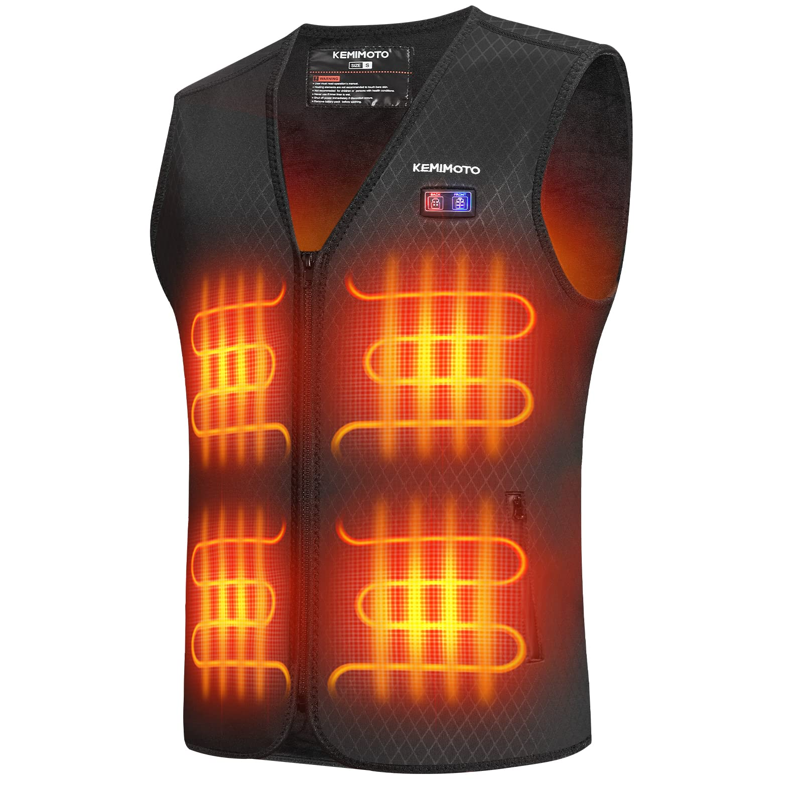 Electric top vest heated