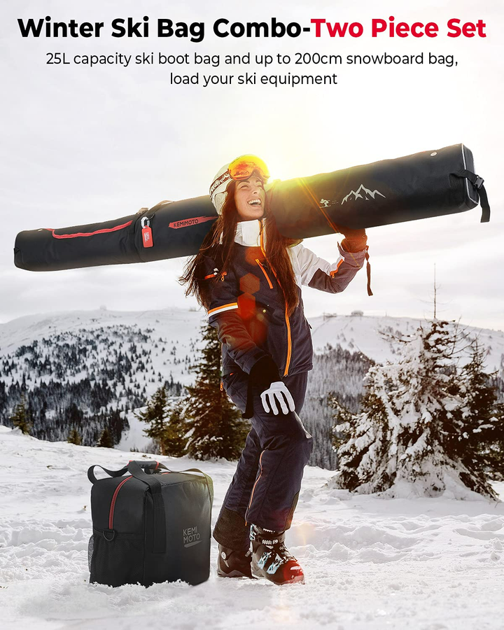 Snowboard Bag & Boot Bags Combo - Kemimoto