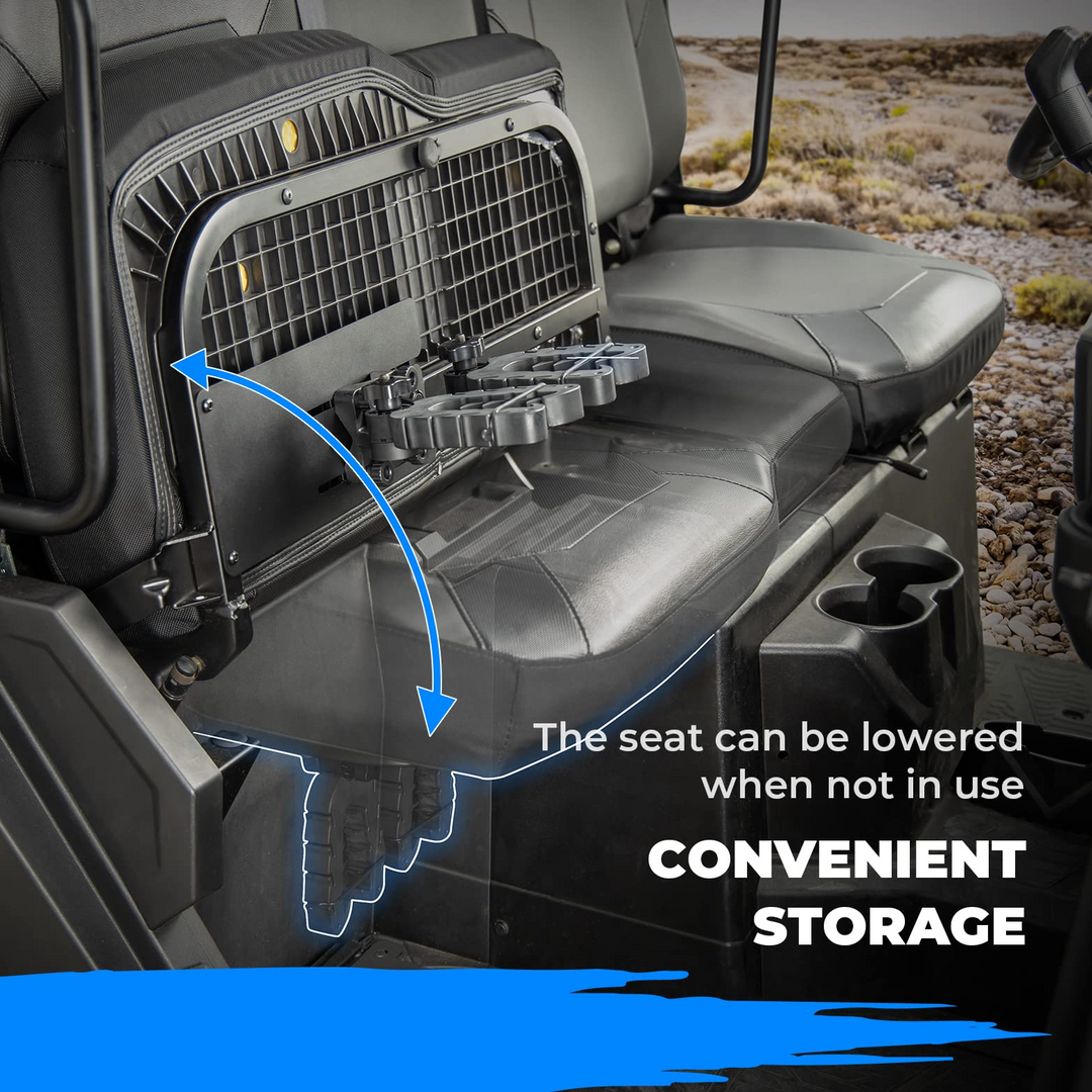 Ranger Shotgun Holder Rack, Under Seat UTV Gun Mount Bow Rack Tool Grips with Rubber Straps - Kemimoto