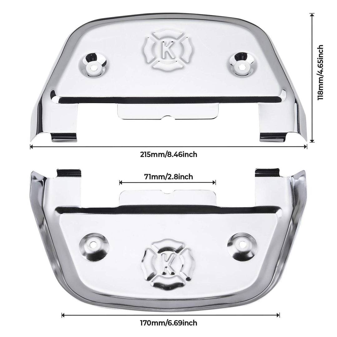 Passenger Footboard Covers D-shaped Floorboard Covers, Chrome - Kemimoto