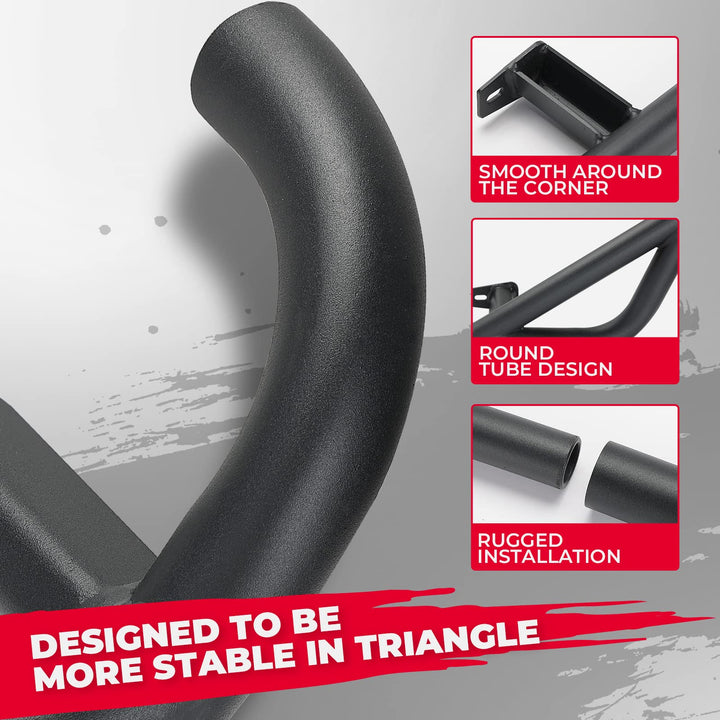 4 Steel Side Steps Nerf Bars Tree Kickers Fit Polaris RZR XP4 1000 / 4 Turbo 2014-2023 - Kemimoto