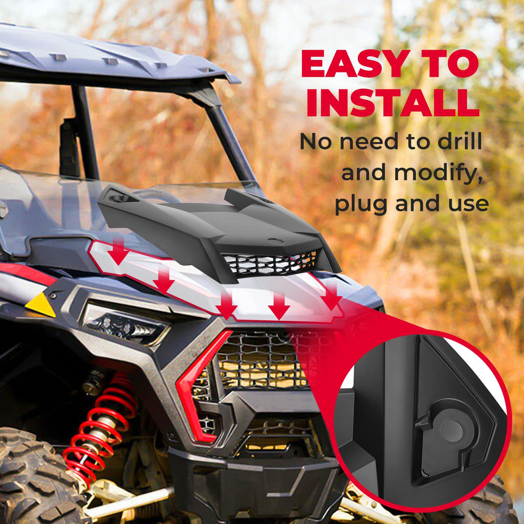 Hood Scoop Replacement Air Intake Kit Fit Polaris RZR - Kemimoto
