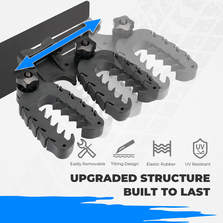 Ranger Shotgun Holder Rack, Under Seat UTV Gun Mount Bow Rack Tool Grips with Rubber Straps - Kemimoto