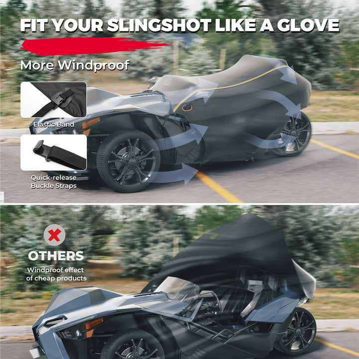 Half Cover Cockpit Cover Compatible with Polaris Slingshot - Kemimoto