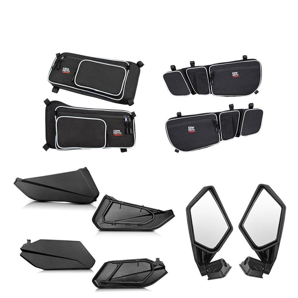 Can Am Maverick X3 / Max Turbo R Door/ Door Bags / Rear Side Mirror Combo (Only Ship to the USA) - KEMIMOTO