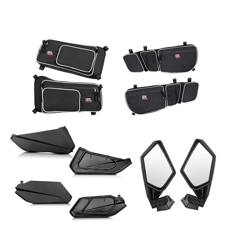 Can Am Maverick X3 / Max Turbo R Door/ Door Bags / Rear Side Mirror Combo (Only Ship to the USA) - KEMIMOTO