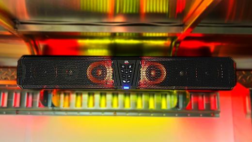 A Kemimoto Midnight sound bar speaker for golf cart