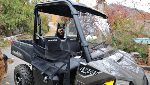 A Polaris Ranger 570 with Kemimoto’s UTV front windshield