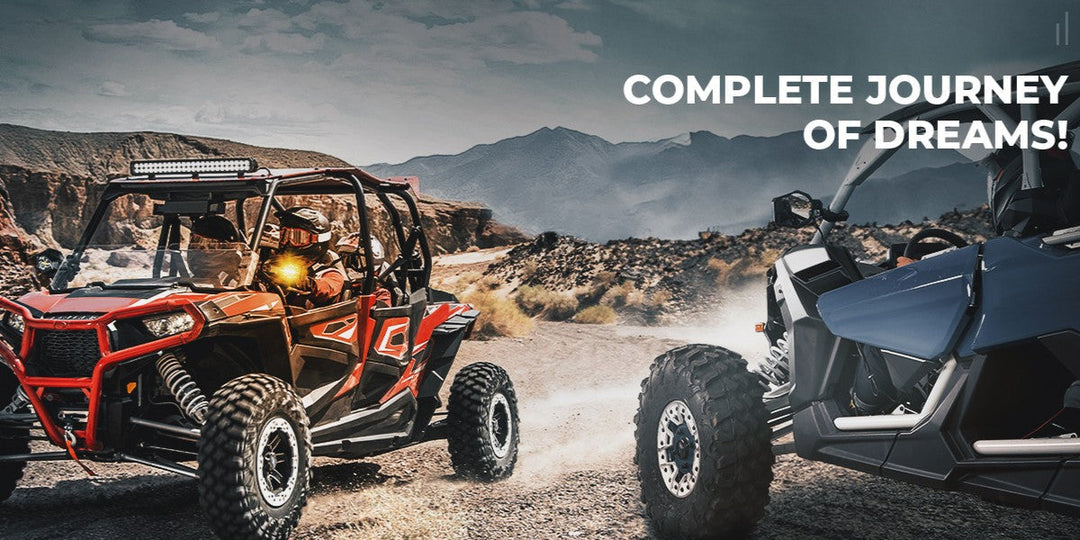 Kemimoto UTV Mirrors for Night Riding