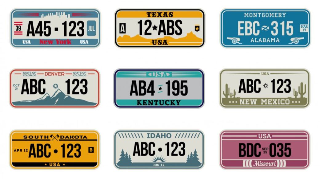License plate frames set-1
