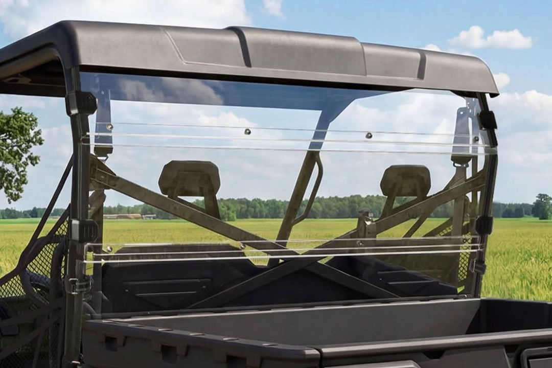 Clear polycarbonate rear windshield for UTV