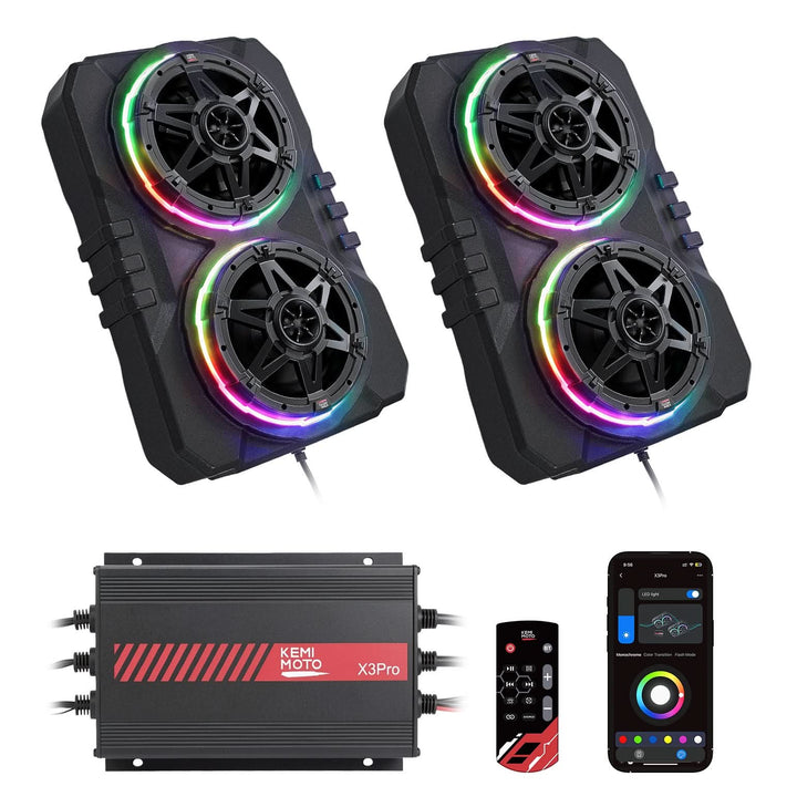 6.5 Inch UTV Roof Sound System Compatible with Can-Am X3 & Max RZR