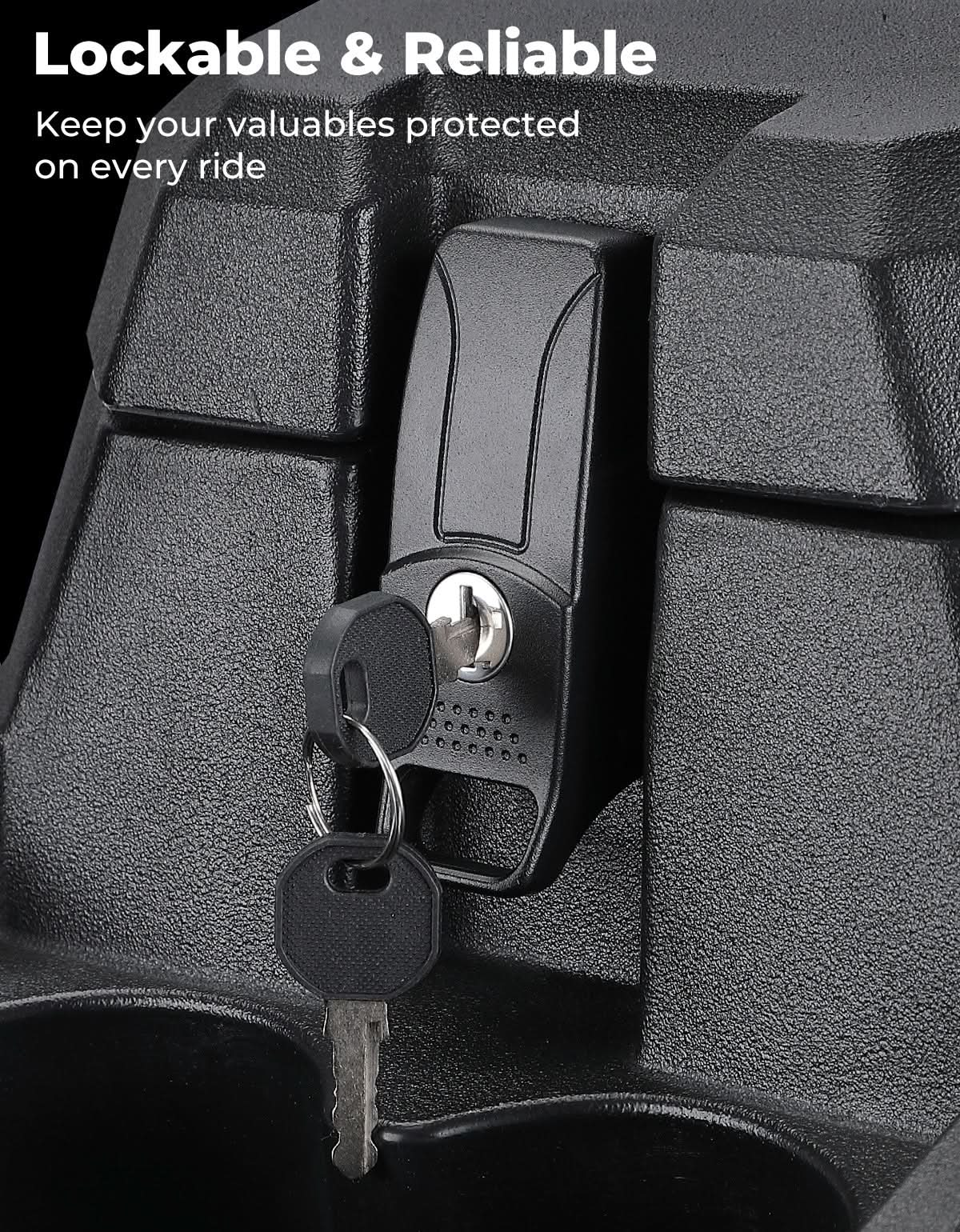 UTV Bench Seat Center Console Box for Polaris Ranger XP 1000/Crew 2017-2024 - Kemimoto