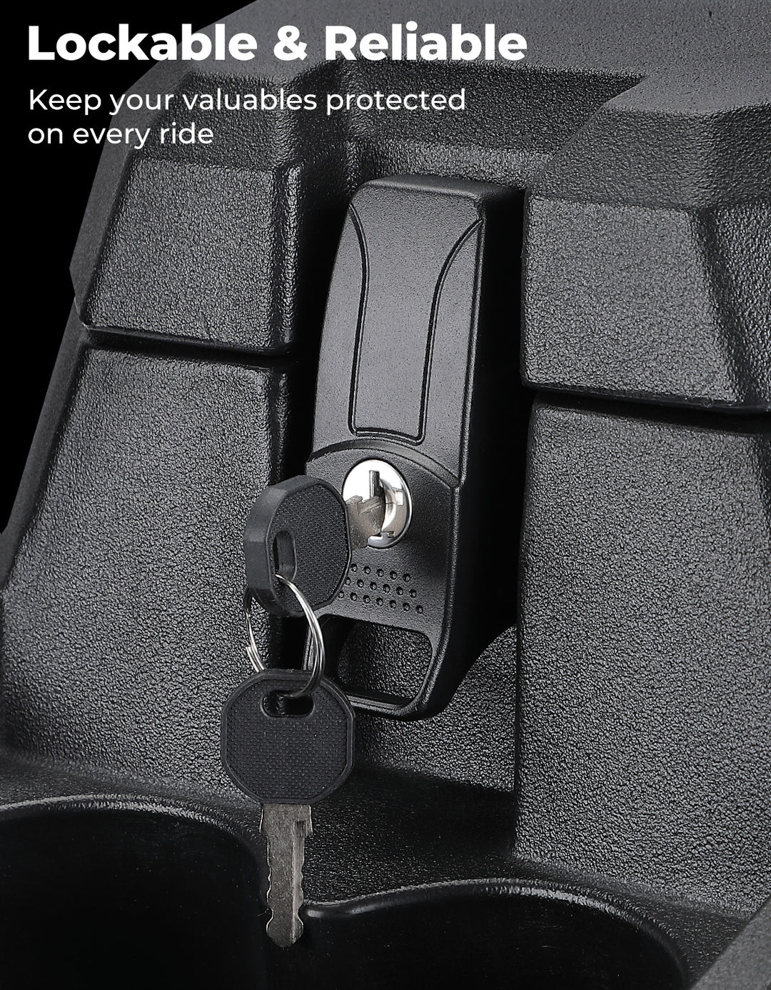 UTV Bench Seat Center Console Box for Polaris Ranger XP 1000/Crew 2017-2024 - Kemimoto