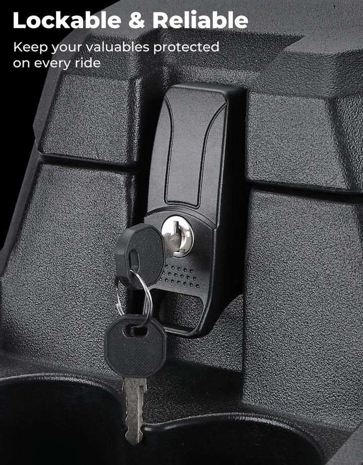 UTV Bench Seat Center Console Box for Polaris Ranger XP 1000/Crew 2017-2024 - Kemimoto
