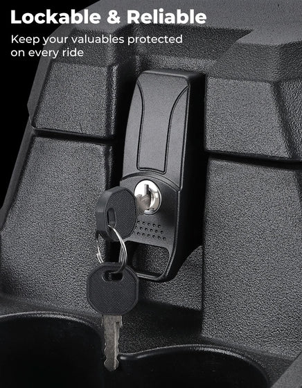 UTV Bench Seat Center Console Box for Polaris Ranger XP 1000/Crew 2017-2024 - Kemimoto