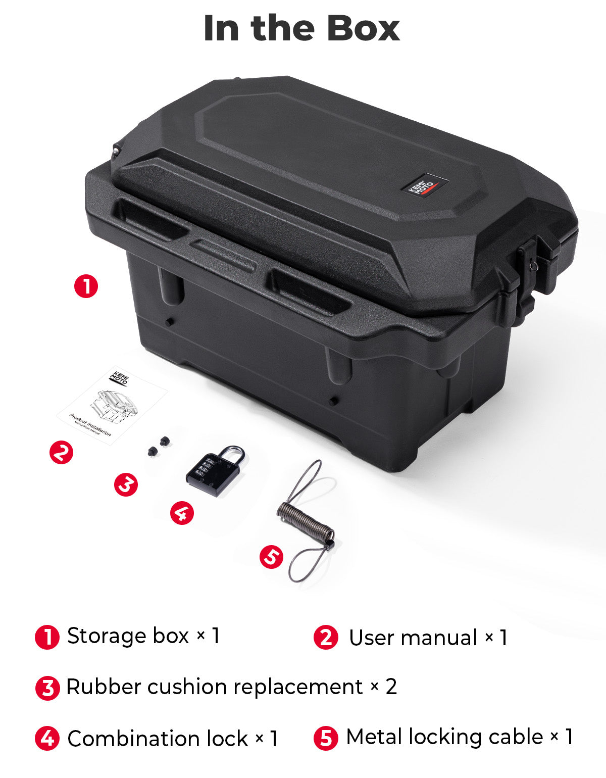 45L Storage box / Cargo Box (Left Side) for Polaris Ranger 1000 900 570 700 XP 1000 - Kemimoto