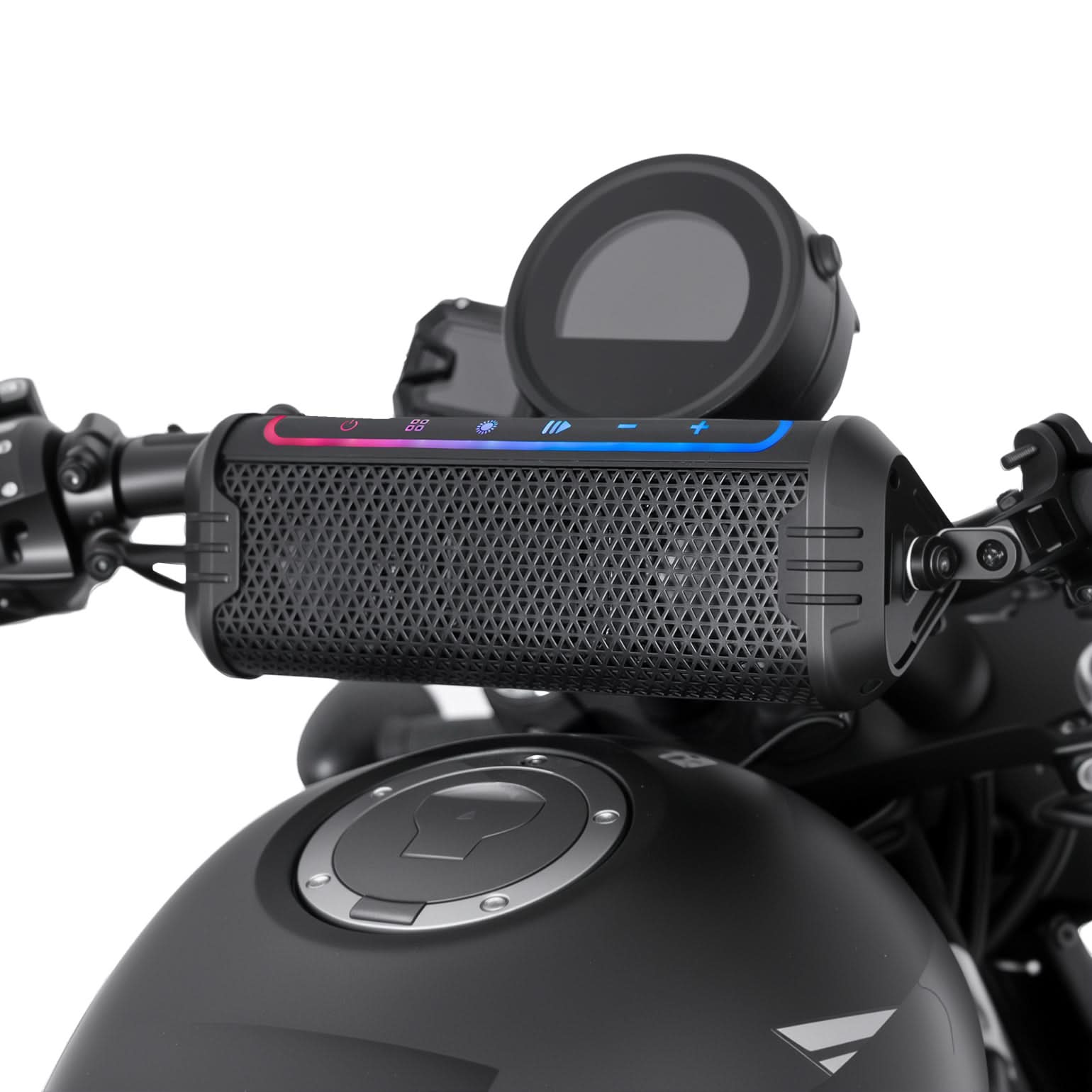 Motorcycle Bluetooth Speakers Waterproof ATV Sound Bar with AUX USB and RGB Lighting - Kemimoto