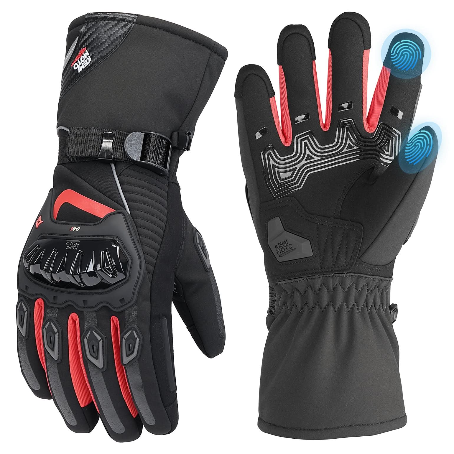 Rainproof Riding Warm Gloves with Touchscreen for Motorcycle Riding, ATV, UTV, Snowmobile