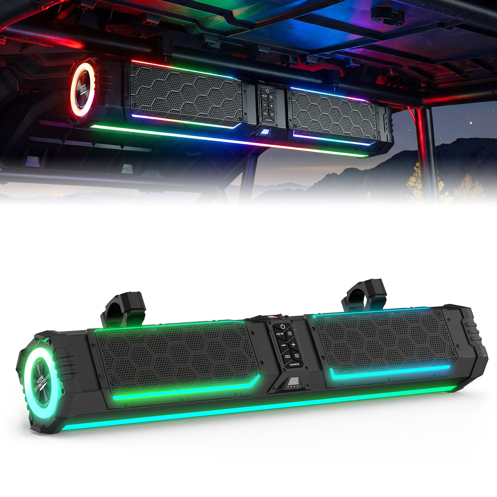 Kemimoto Midnight 80 2.0 UTV Sound Bar with Subwoofer