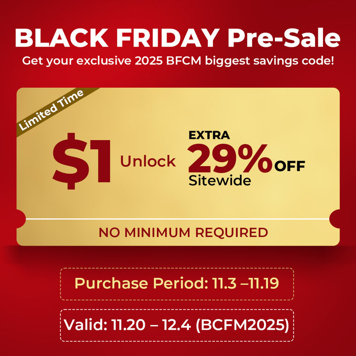 Only $1 Unlock Up to 31% OFF Sitewide — Black Friday Pre-Sale
