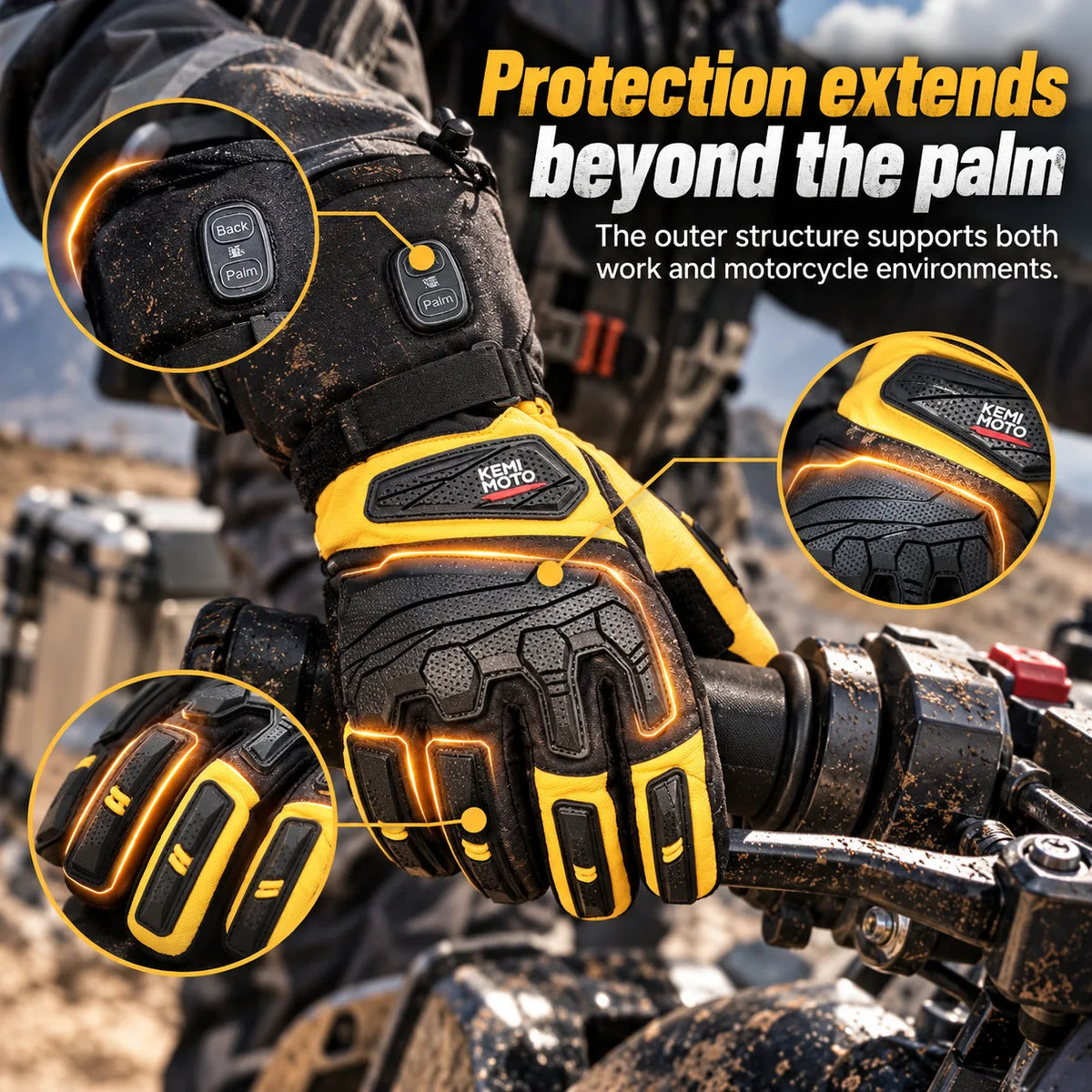 Protection extends beyond the palm