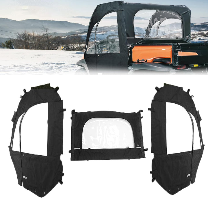 Soft Cab Enclosure Doors & Rear Soft Windshield for Kubota RTV - Kemimoto