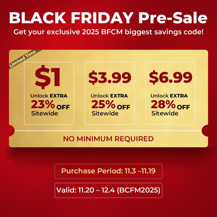Only $1 Unlock Up to 28% OFF Sitewide — Black Friday Pre-Sale - Kemimoto