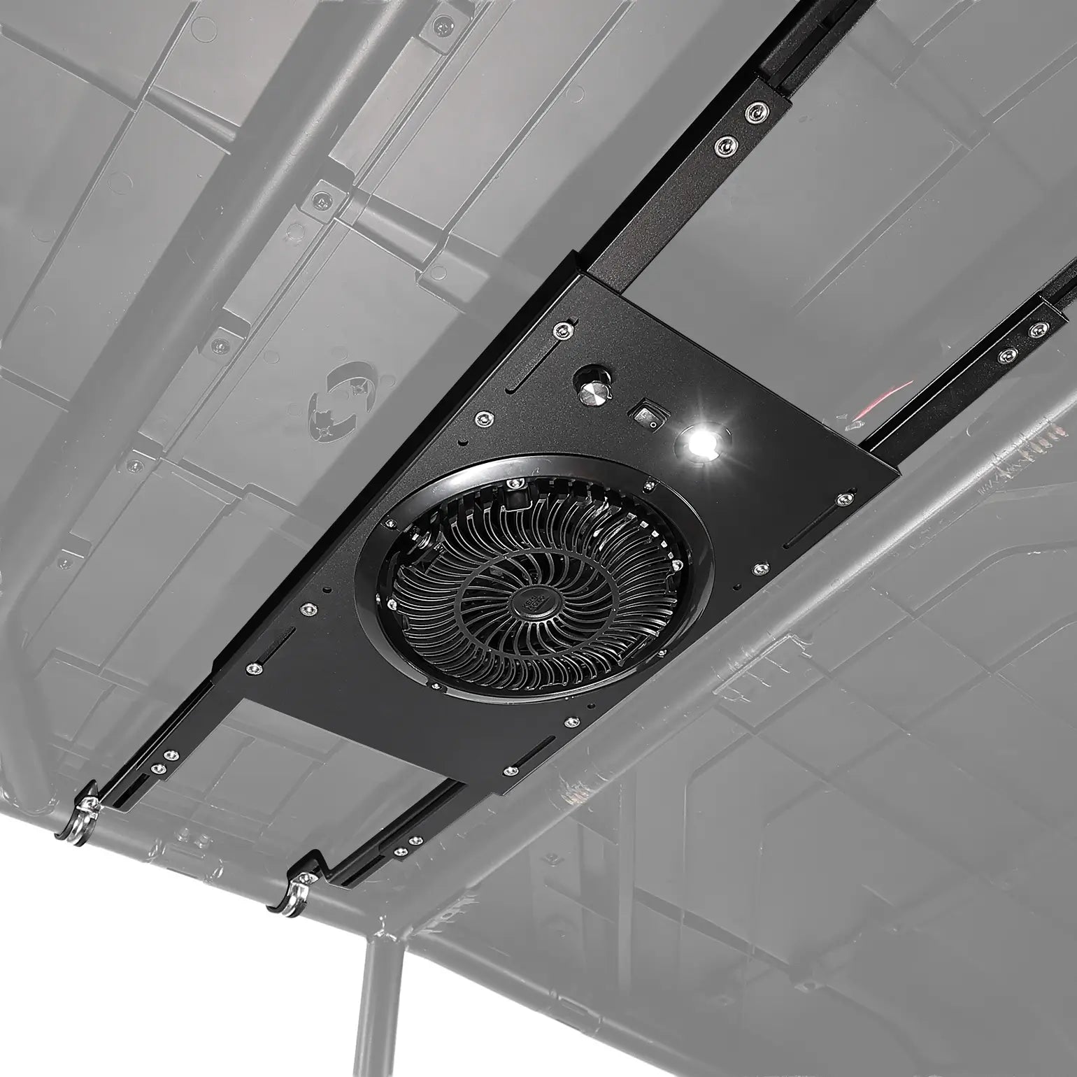 UTV Overhead Cooling Fan with Lights for Polaris Can-Am 53-37 Inch Roof Width