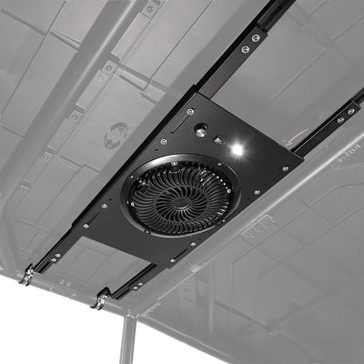 Ventilador de techo para UTV con luces para Polaris Can-Am, ancho de techo de 53-37 pulgadas
