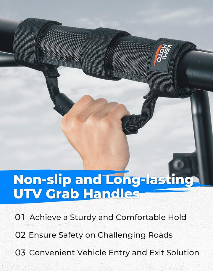 UTV Grab Handles for 1.5-2 inch Round Bar Cage (4 Packs) - Kemimoto