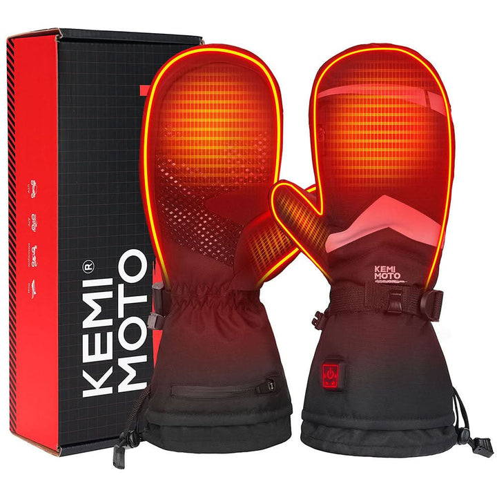 Heated Mittens Men Women Winter 7.4V Battery Snowboard Climbing