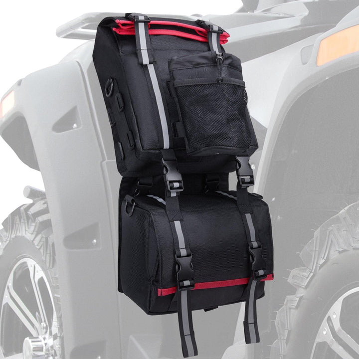 PVC Coating Oxford Fabric Black ATV Fender Bag - KEMIMOTO