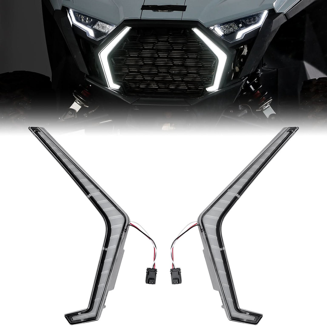 LED Grille Fang Lights for Polaris RZR Pro XP/Pro R/S 2025 Waterproof - Kemimoto