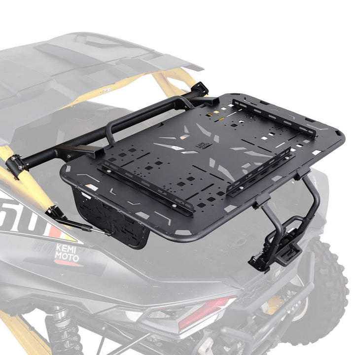 Rear Spare Tire Carrier & Cargo Rack for Can-Am Maverick R 2024+ – Heavy-Duty UTV Bed Storage Accessory - Kemimoto