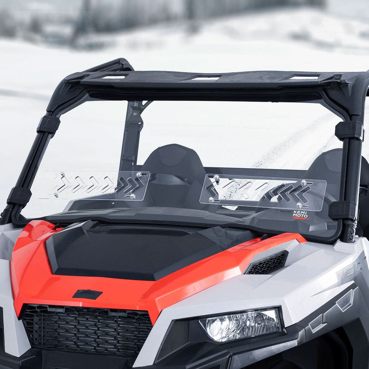 UTV 2-IN-1 Front Vented Windshield Compatible with Polaris General 1000, XP 1000, 4 1000 - Kemimoto