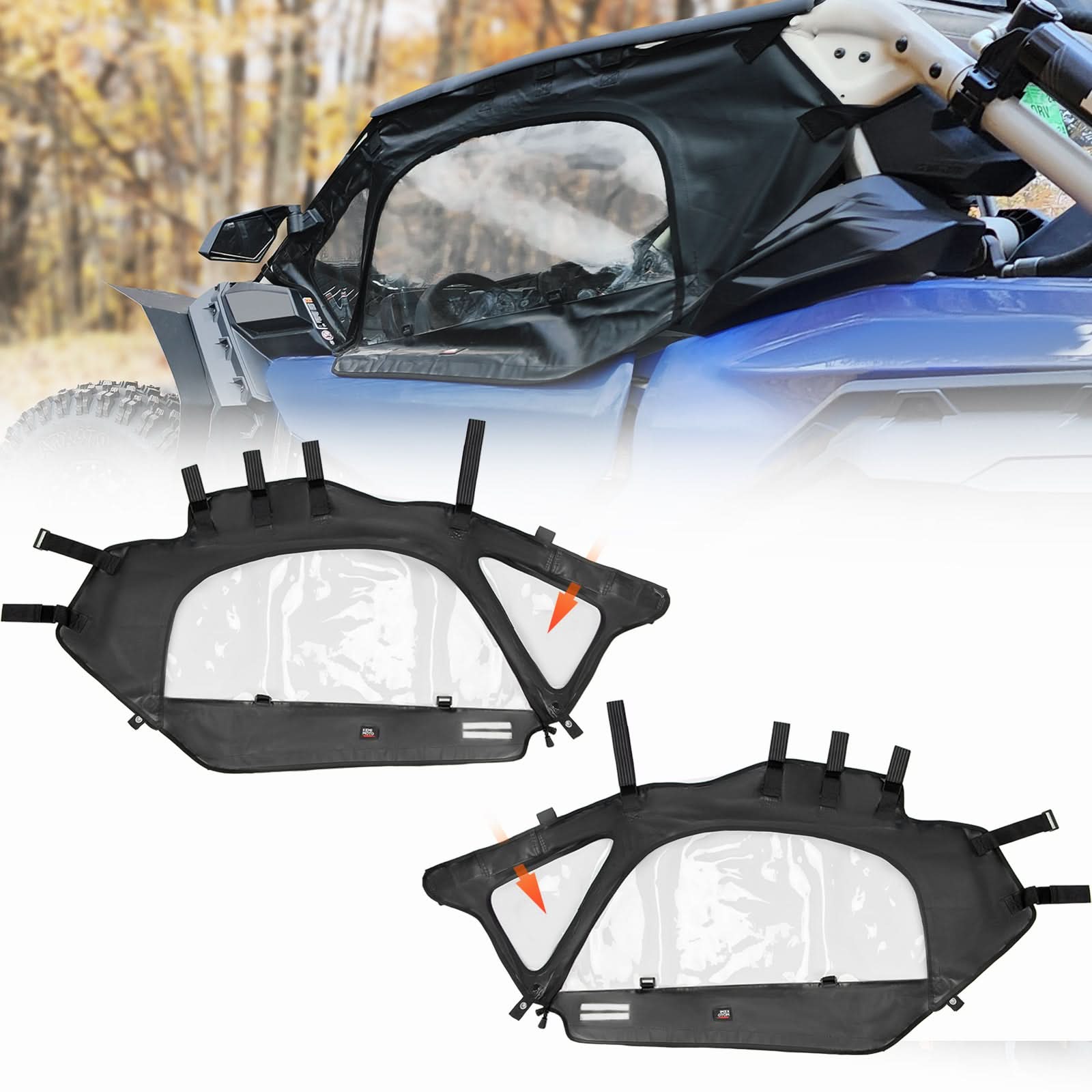 Soft Cab Enclosures & Soft  Rear Windshield for Can-Am Maverick X3 - Kemimoto