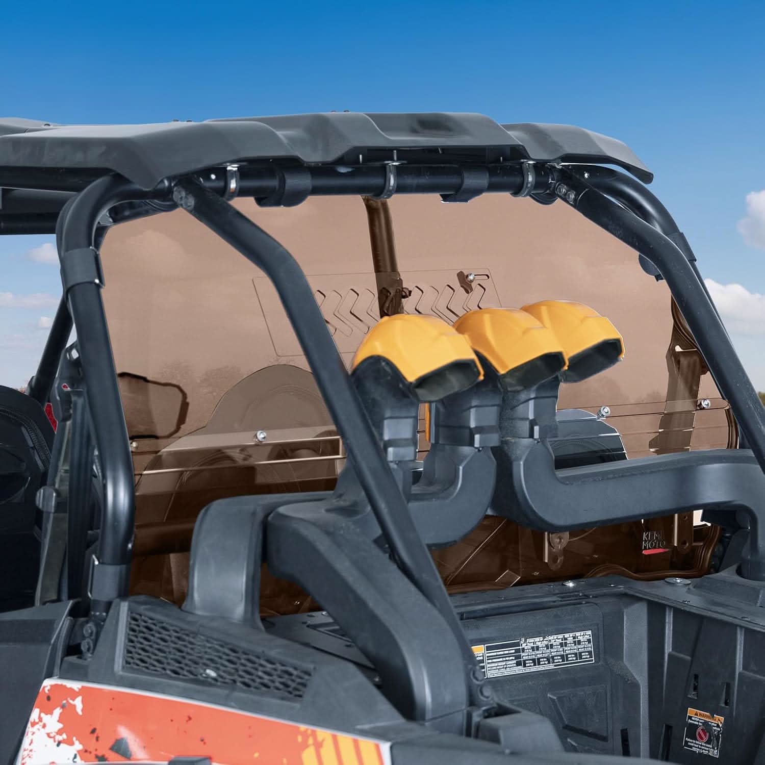 Tinted Rear Windshield with Vented Window for Polaris RZR XP 1000 & XP4 1000