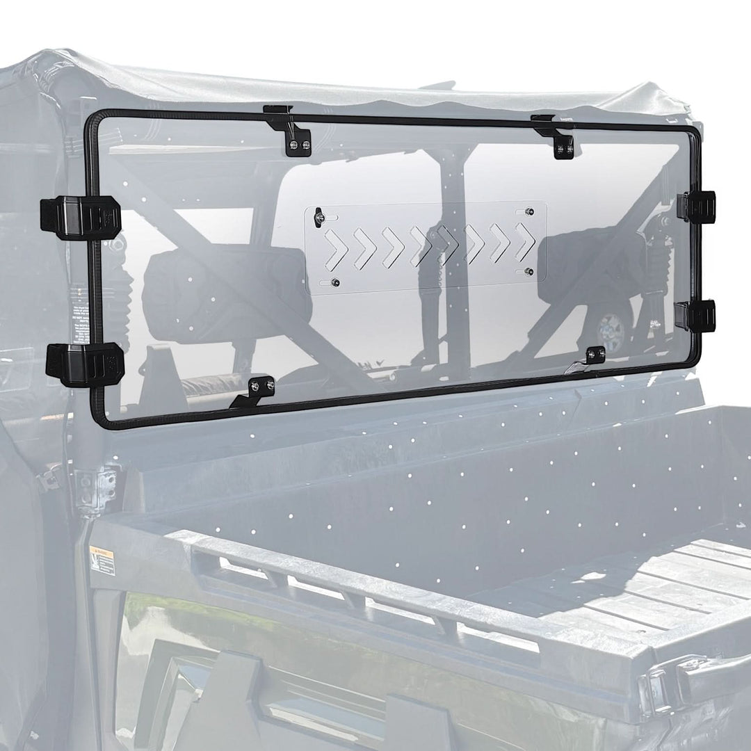Rear Clear Windshield with Sliding Vents for Tracker 800SX - Kemimoto
