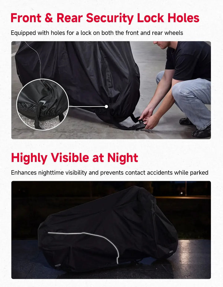 Heavy Duty 600D Tailpipe Heat Shield Motorcycle Cover