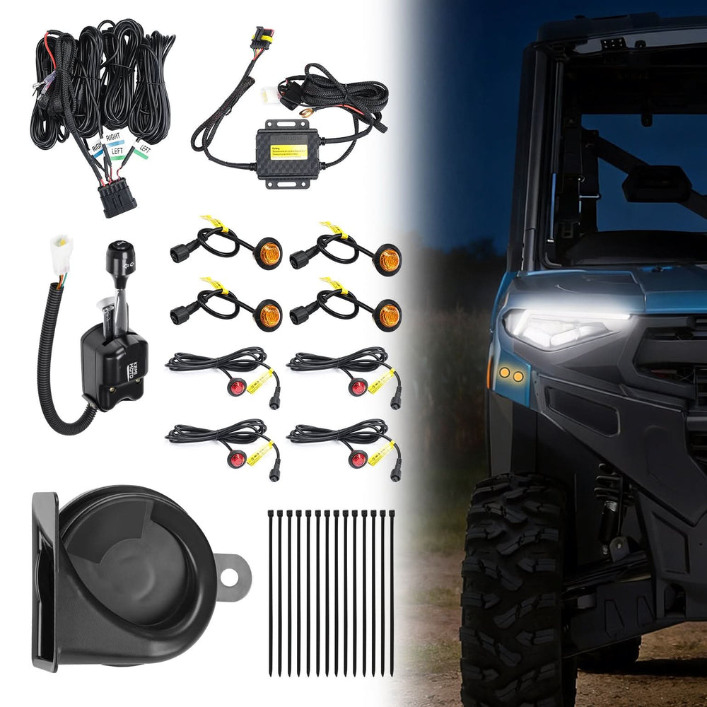 UTV/ATV Universal Turn Signal Kit with Horn & Hazard Lights - Kemimoto